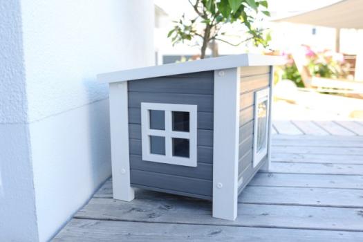 Kerbl ECO Katzenhaus outdoor Hundehaus für kleine Hunde und Katzen Eli